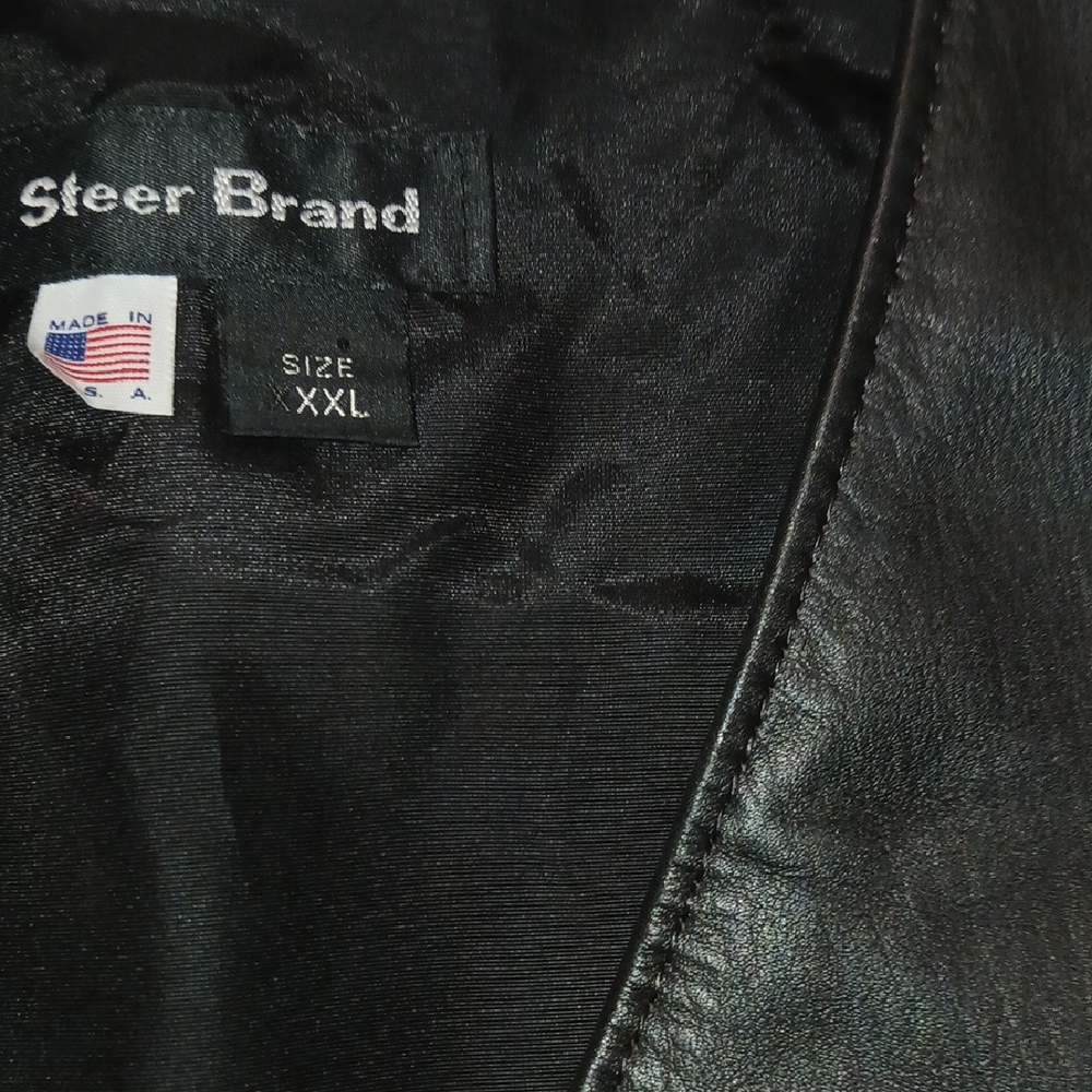 Steer Brand Men's Black Leather Jacket